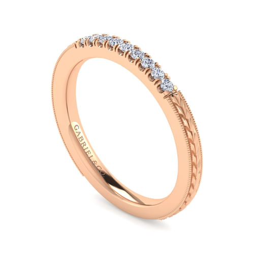 14K Rose Gold Matching Wedding Band