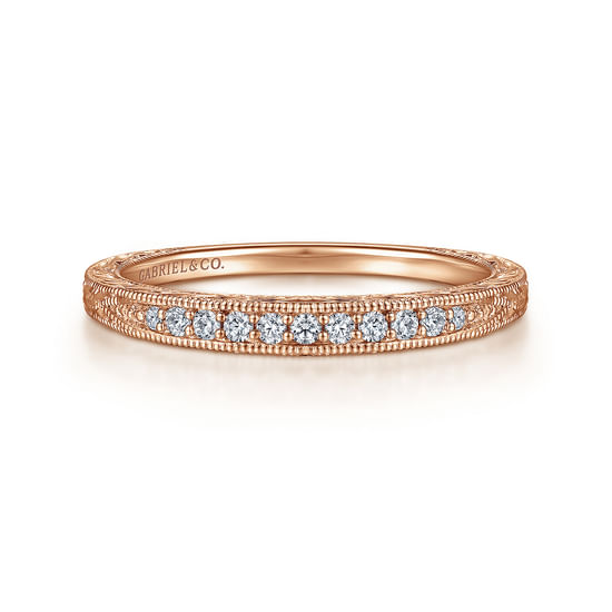 Gabriel - 14K Rose Gold Matching Wedding Band