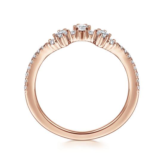 14K Rose Gold Matching Wedding Band angle 2