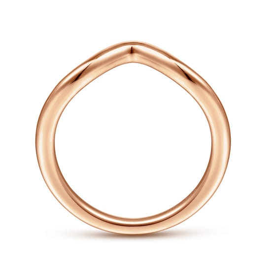 14K Rose Gold Matching Wedding Band angle 2