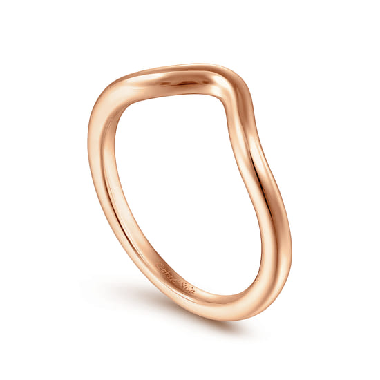 14K Rose Gold Matching Wedding Band angle 3