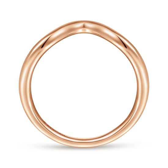 14K Rose Gold Matching Wedding Band angle 2