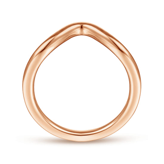 14K Rose Gold Matching Wedding Band angle 2