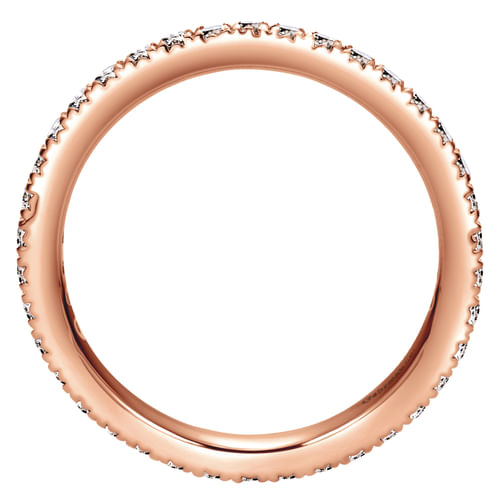 14K Rose Gold Micro Pavé Diamond Eternity Band