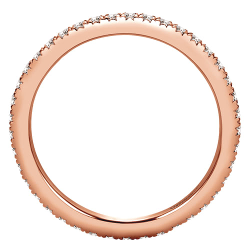 14K Rose Gold Micro Pavé Diamond Eternity Band