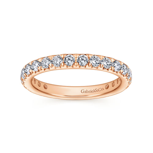 14K Rose Gold Micro Pavé Diamond Eternity Band
