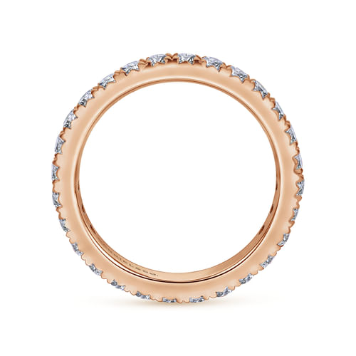 14K Rose Gold Micro Pavé Diamond Eternity Band