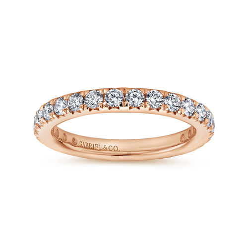 14K Rose Gold Micro Pavé Diamond Eternity Band