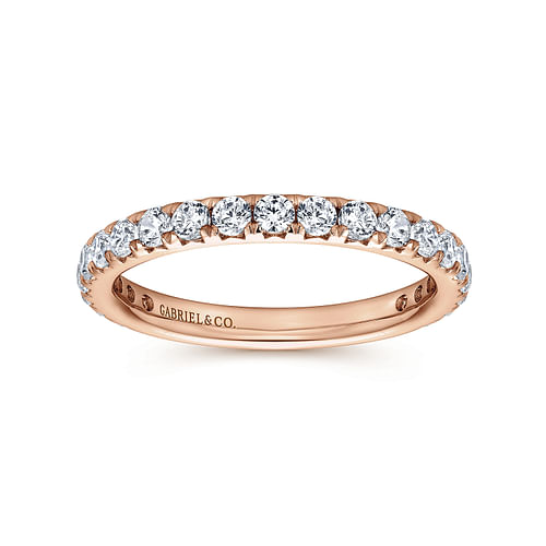 14K Rose Gold Micro Pavé Diamond Eternity Band
