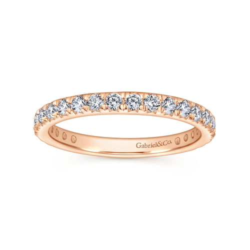 14K Rose Gold Micro Pavé Diamond Eternity Band