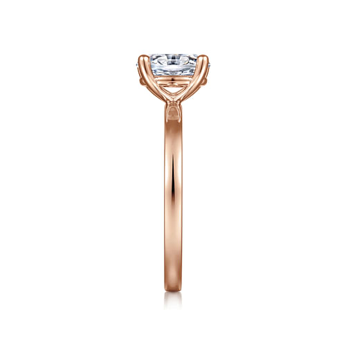 14K Rose Gold Oval Diamond Engagement Ring