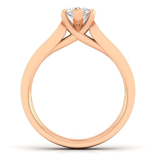 14K Rose Gold Pear Shape Diamond Engagement Ring