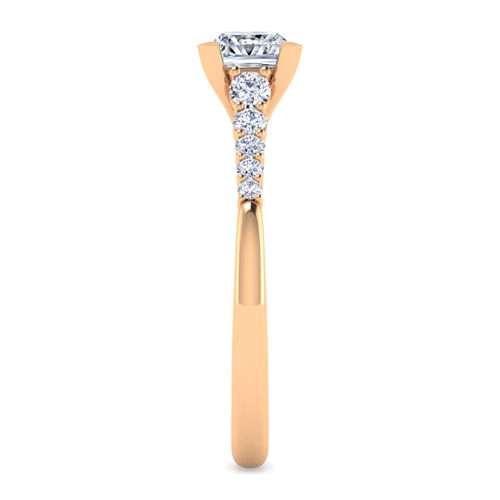 14K Rose Gold Princess Cut Diamond Engagement Ring