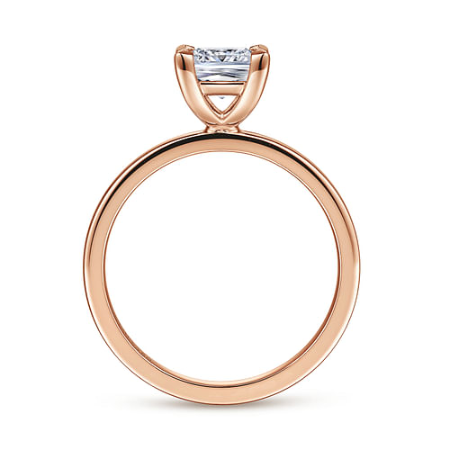 14K Rose Gold Princess Cut Diamond Engagement Ring