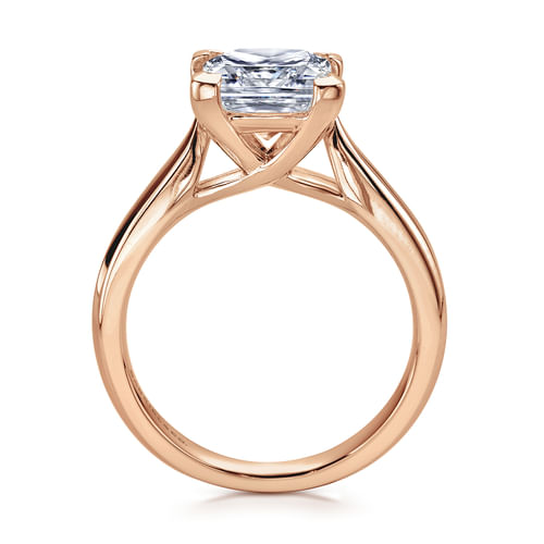 14K Rose Gold Princess Cut Diamond Engagement Ring