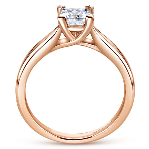 14K Rose Gold Princess Cut Diamond Engagement Ring