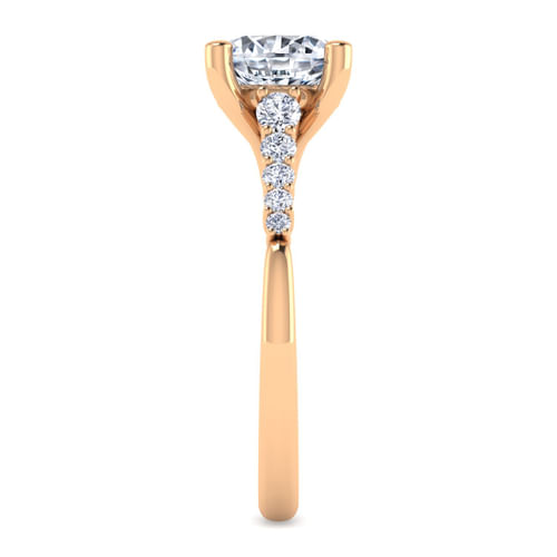 14K Rose Gold Round Diamond Engagement Ring
