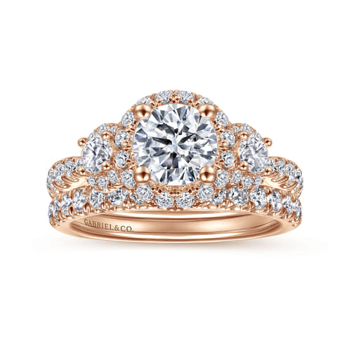 14K Rose Gold Round Diamond Engagement Ring 14K Rose Gold Round Diamond Engagement Ring