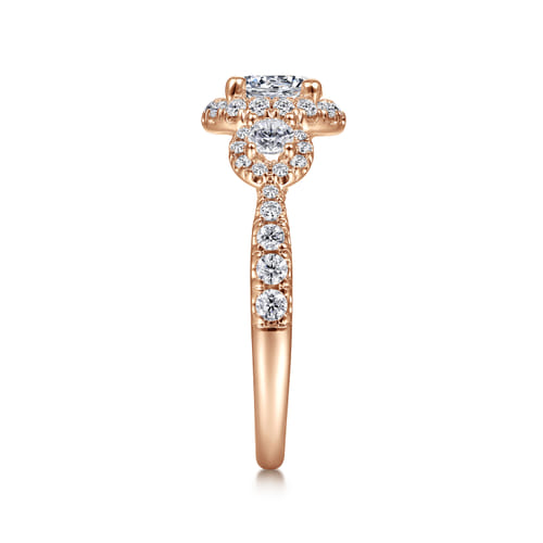 14K Rose Gold Round Diamond Engagement Ring 14K Rose Gold Round Diamond Engagement Ring