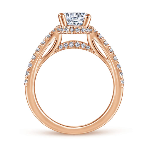 14K Rose Gold Round Diamond Engagement Ring 14K Rose Gold Round Diamond Engagement Ring