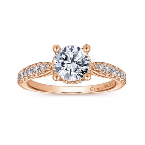 14K Rose Gold Round Diamond Engagement Ring 14K Rose Gold Round Diamond Engagement Ring
