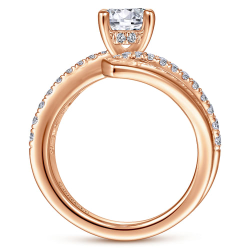 14K Rose Gold Round Diamond Engagement Ring
