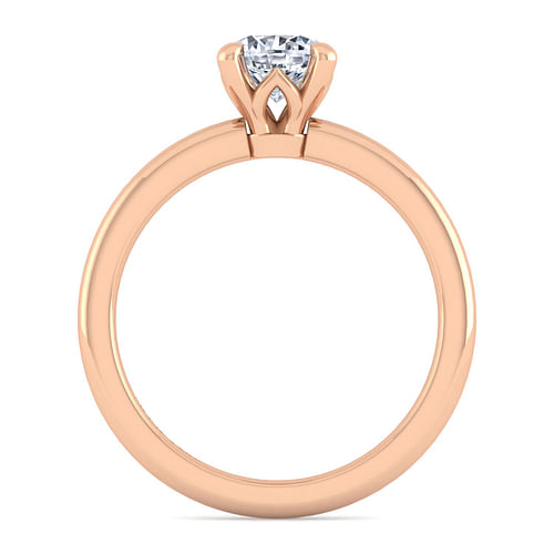 14K Rose Gold Round Diamond Engagement Ring