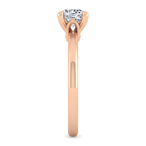 14K Rose Gold Round Diamond Engagement Ring