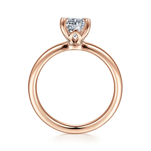 14K Rose Gold Round Diamond Engagement Ring