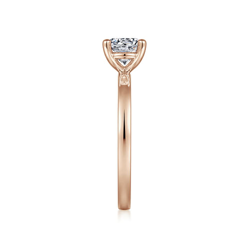 14K Rose Gold Round Diamond Engagement Ring