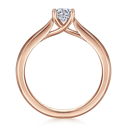 14K Rose Gold Round Diamond Engagement Ring