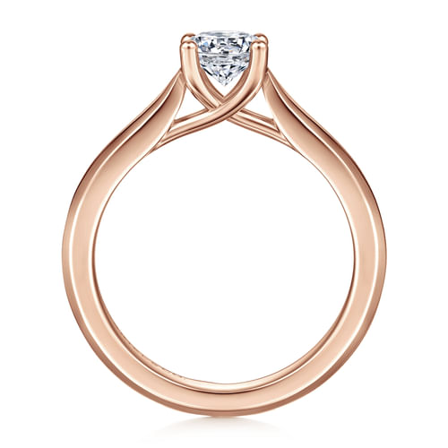 14K Rose Gold Round Diamond Engagement Ring