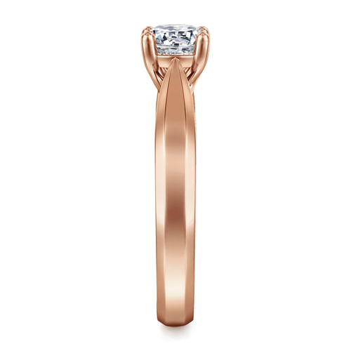 14K Rose Gold Round Diamond Engagement Ring