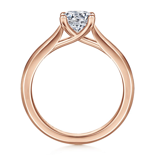 14K Rose Gold Round Diamond Engagement Ring