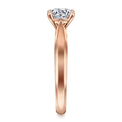14K Rose Gold Round Diamond Engagement Ring