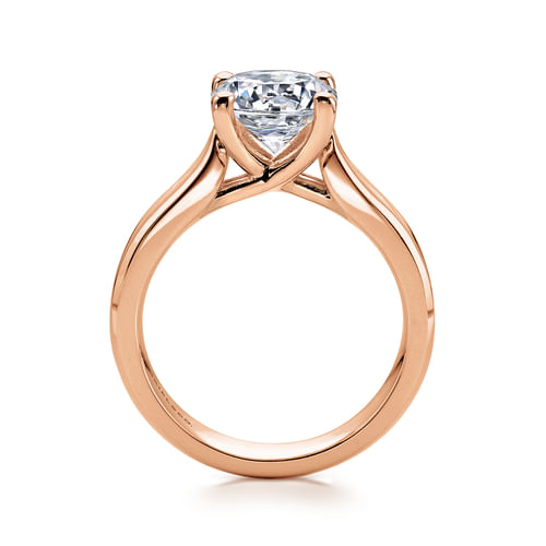 14K Rose Gold Round Diamond Engagement Ring