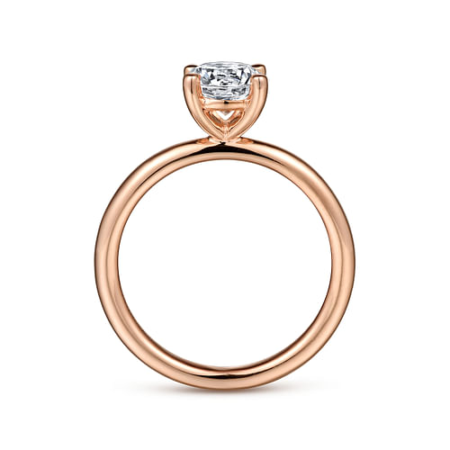 14K Rose Gold Round Solitaire Engagement Ring