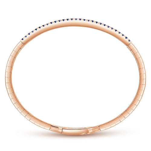 14K Rose Gold Sapphire Bangle