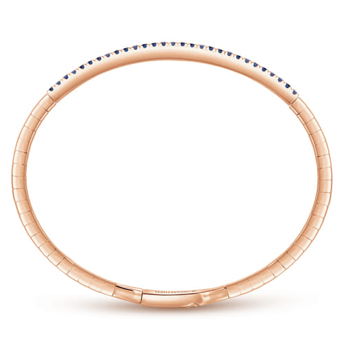 14K Rose Gold Sapphire Bangle