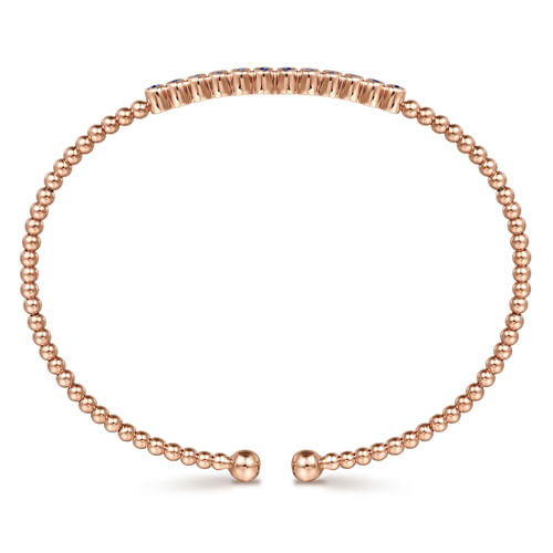 14K Rose Gold Sapphire Bangle