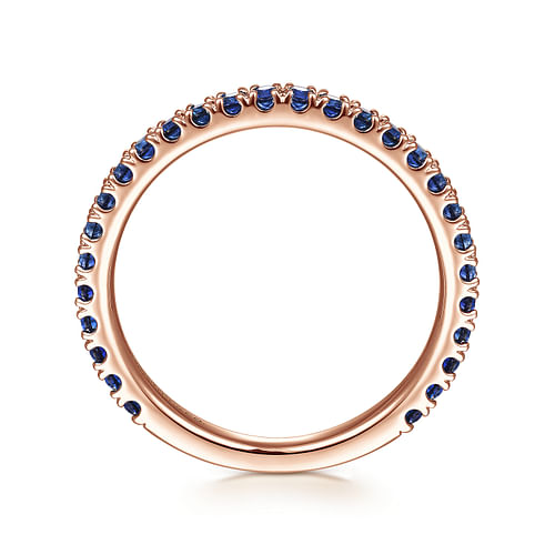 14K Rose Gold Sapphire Stackable Ring