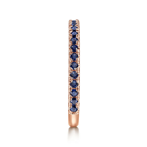 14K Rose Gold Sapphire Stackable Ring