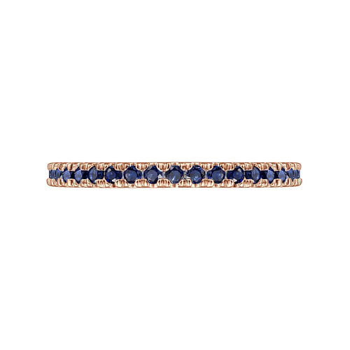 14K Rose Gold Sapphire Stackable Ring