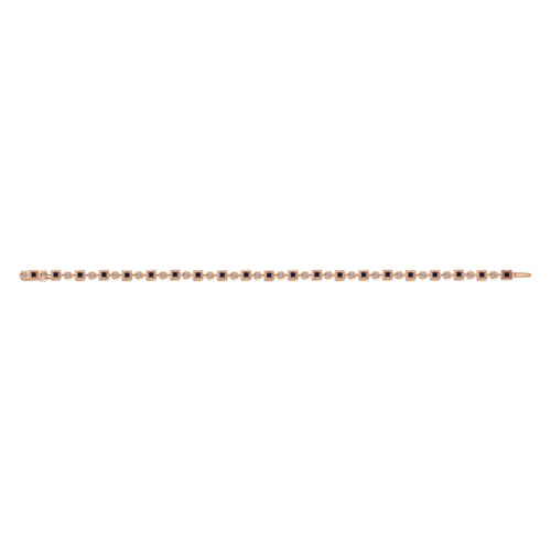 14K Rose Gold Sapphire and Diamond Bracelet