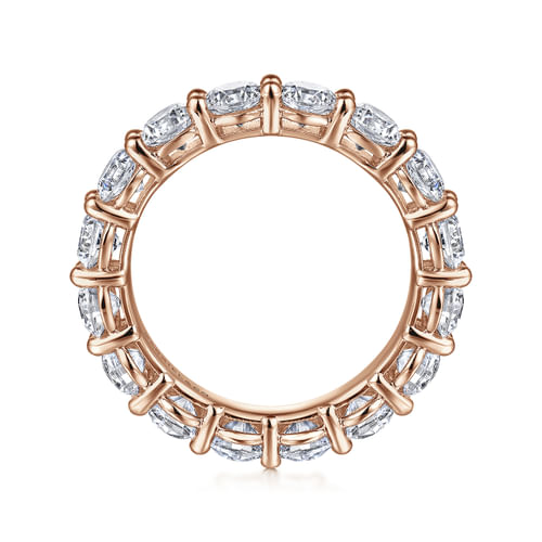 14K Rose Gold Shared Prong Diamond Eternity Band
