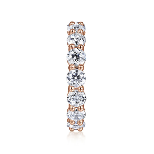 14K Rose Gold Shared Prong Diamond Eternity Band