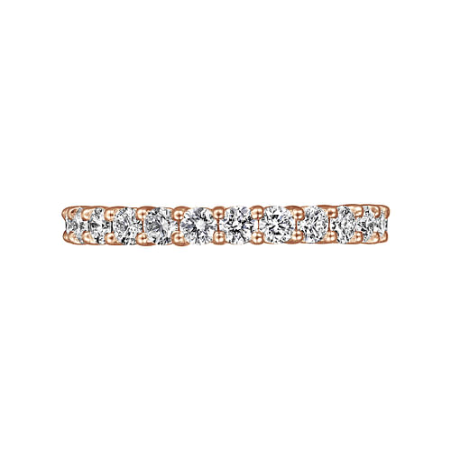 14K Rose Gold Shared Prong Diamond Eternity Band