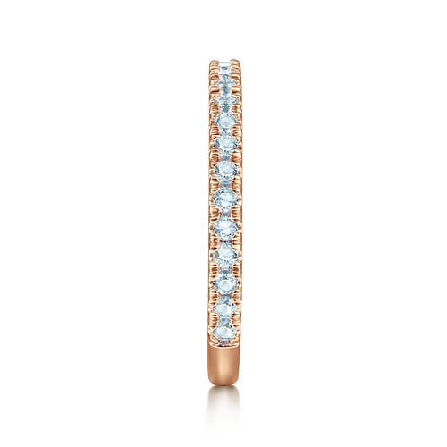 14K Rose Gold Sky Blue Topaz Stackable Ring