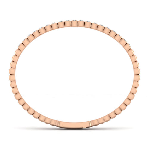 14K Rose Gold Square Set Diamond Bangle