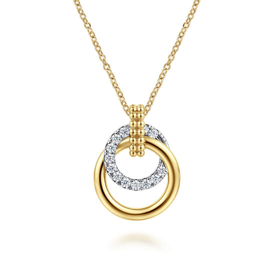 Gabriel - 14K White & Yellow Gold Bujukan Diamond Pendant Necklace